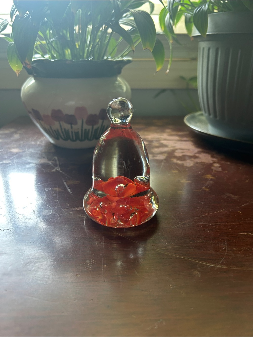 Vintage art glass shaped paperweight